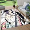 Shinobu Kocho Flannel Pattern Square Carpet,Area Rug,Carpet Rug for Living Room Bedroom Sofa Playroom Decor,Non-slip Floor Mat