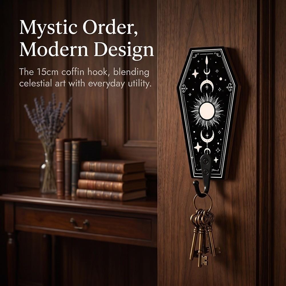 Wooden Wall Mounted Hook Star Moon Wall Hanging Hooks Characterful Key Holder  Hallway