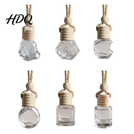Essential Oil Car Diffuser Perfume Bottle Pendant Creative Hanging Air Freshener Gift for Friends Family Vehicle Portable Holder Interior