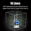 4D 16 Lines Laser Level Green Laser Self-Leveling 360 Horizontal And Vertical Cross Super Powerful Green Beam Level Level