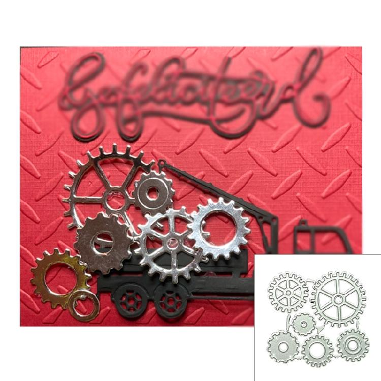 Gearwheel Cutting Dies Metal Stencil Decoration Home School Handmade
