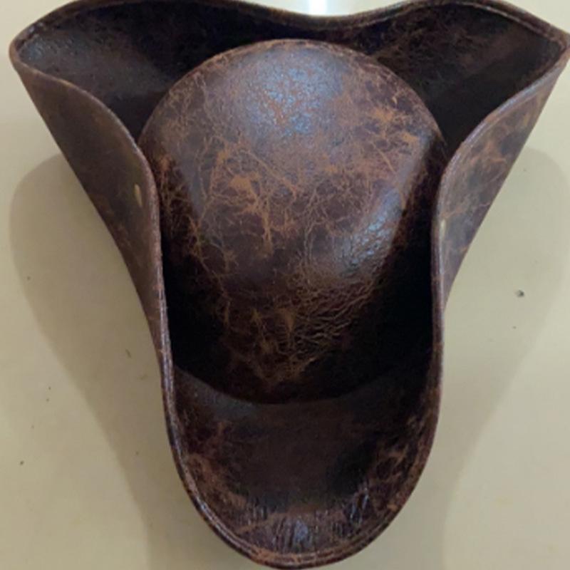 Leather Strap Skull Pirate Hat - Halloween & Role-Playing Gift