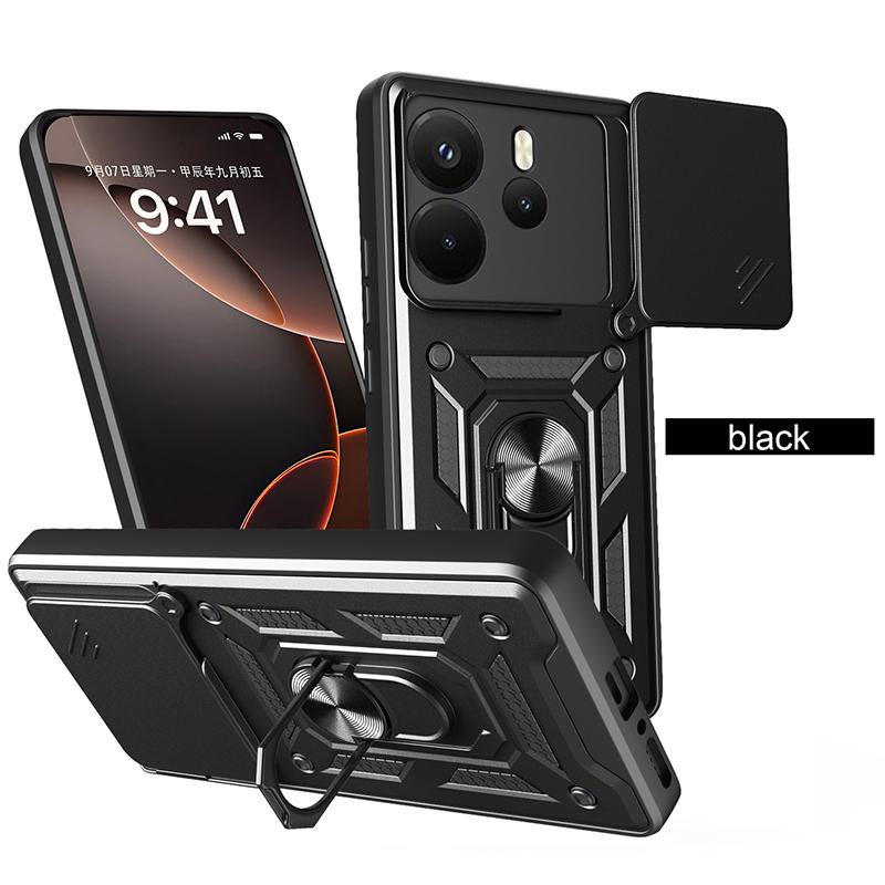 

Для Xiaomi Redmi Note14 pro plus противоударный бронированный чехол 4G/5G с автомобильным держателем - защитный чехол для объектива камеры Redmi Note 14 4G (Global)