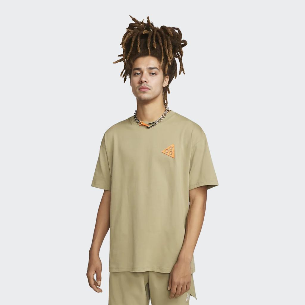 Nike ACG Series Logo Print Short Sleeve T-shirt Men Tops Olive-Green FB8126-276