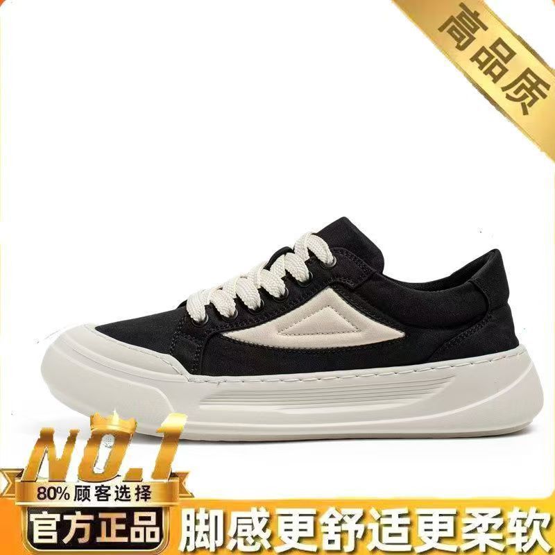 

Men s shoes breathable canvas shoes 2025 summer new low-top sports and leisure shoes men s soft-soled versatile thick baseplate shoes 39
