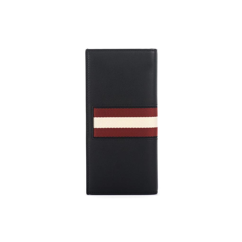 Bally Baliro Classic Blue And White Striped Leather Wallet Men Wallet Black Red 6231961