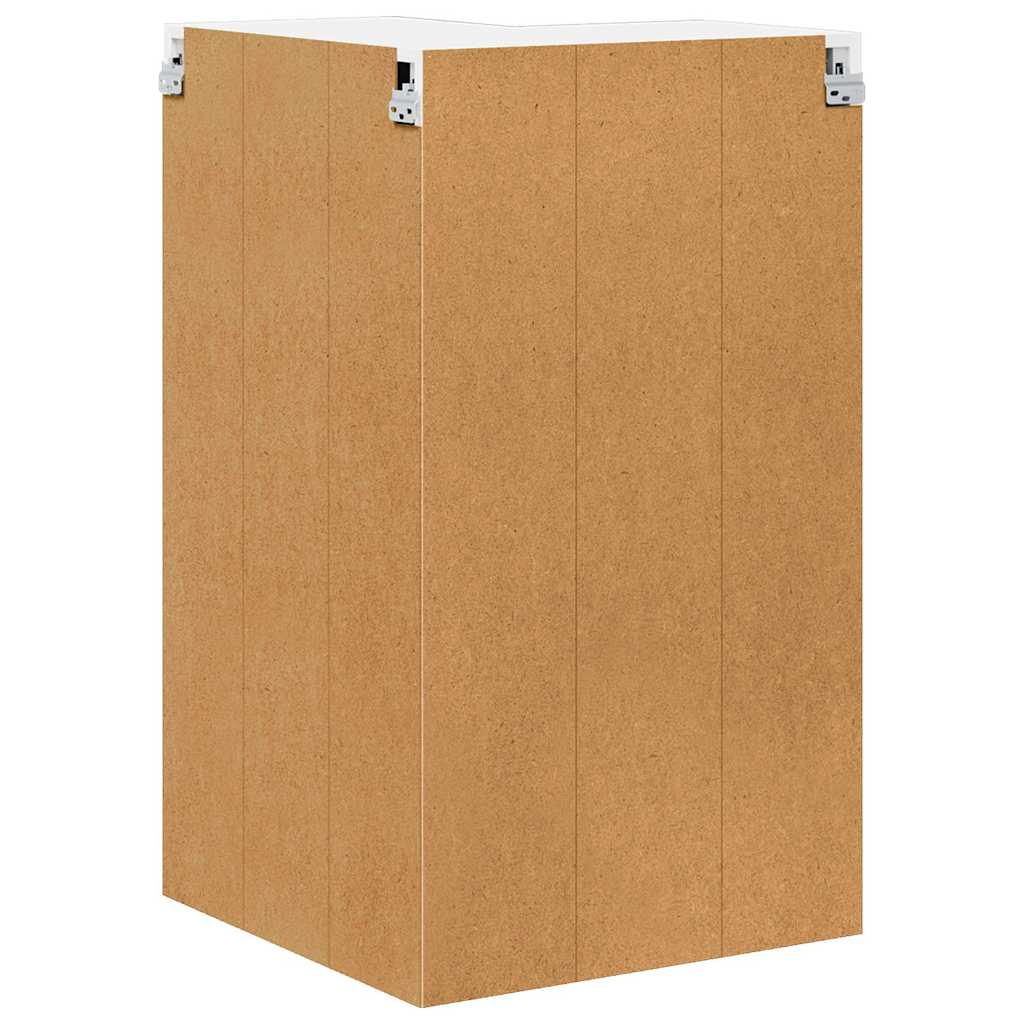 PORTO Wall Mounted Corner Cabinet Concrete Grey 57 x 57 x 100 cm Particleboard