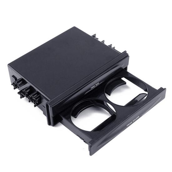 Auto Doppel Din Dash Trim Radio Tasche Getränkehalter Aufbewahrungsbox Container