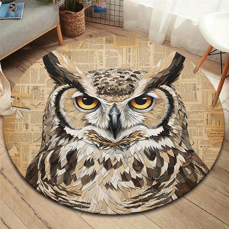 Stickerbird Round Area Rug,Carpet Rug for Living Room Bedroom Sofa Playroom Decor,Non slip Floor Mat