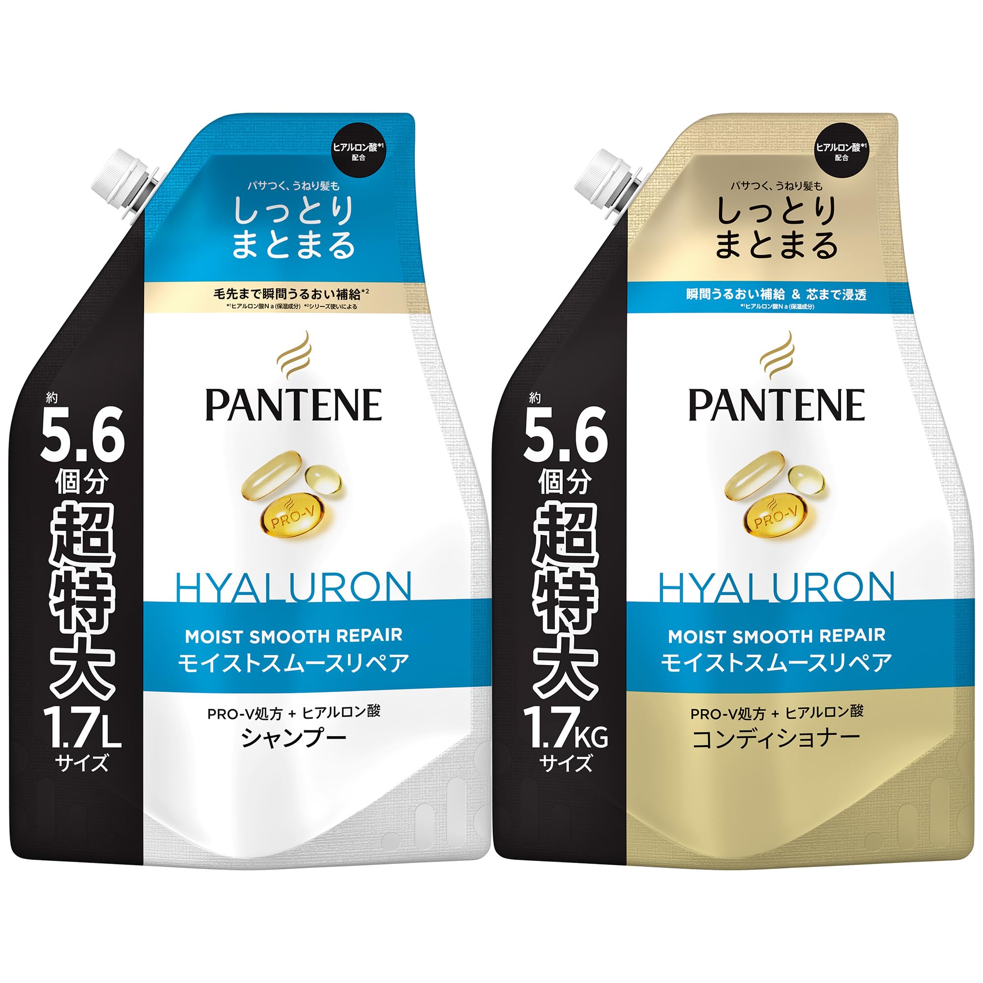 

Сменный блок шампуня-кондиционера Pantene Extra Large x 2 Moist Smooth Repair + 1,7 кг [оптовая закупка]