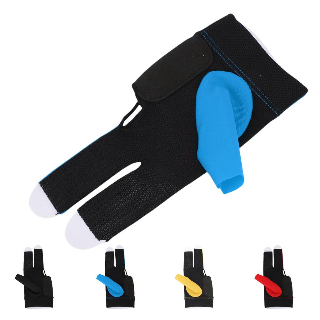 Left Hand Pool Glove 3 Finger Nylon Comfortable Elastic Universal Adjustable Billiard Pool Glove