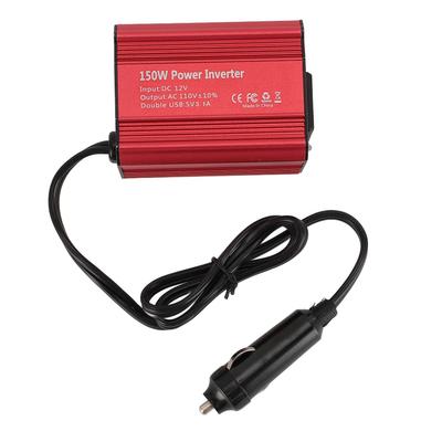 Inwerter Mocy 150W DC 12V na 110V AC Szybkie Ładowanie Inwerter Samochodowy z Podwójnym Adapterem Samochodowym USB 2.1A 1A