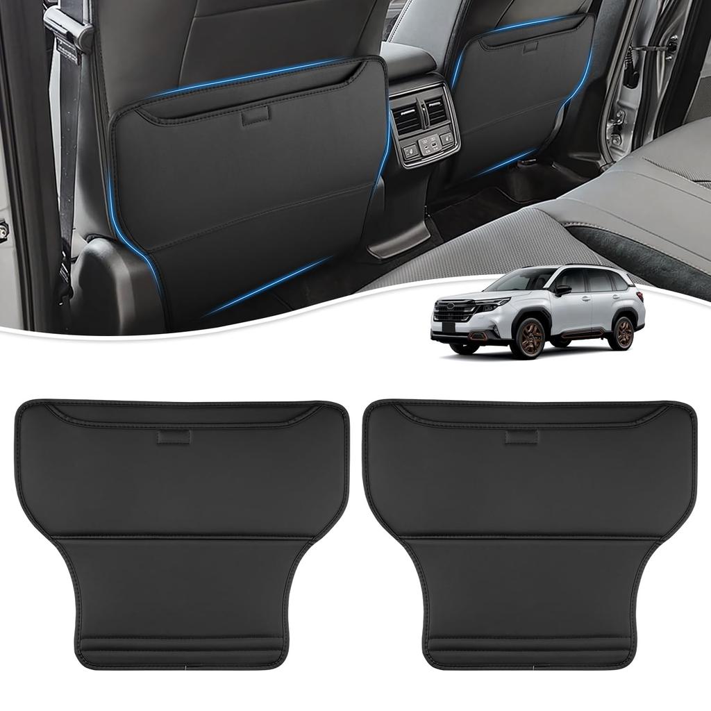 Cartist Rear Kick Guards for the New Subaru Forester SL Series Generation April 2025 Seat Back Rear Seat Kick Guards with Storage PU Stain Scratch and