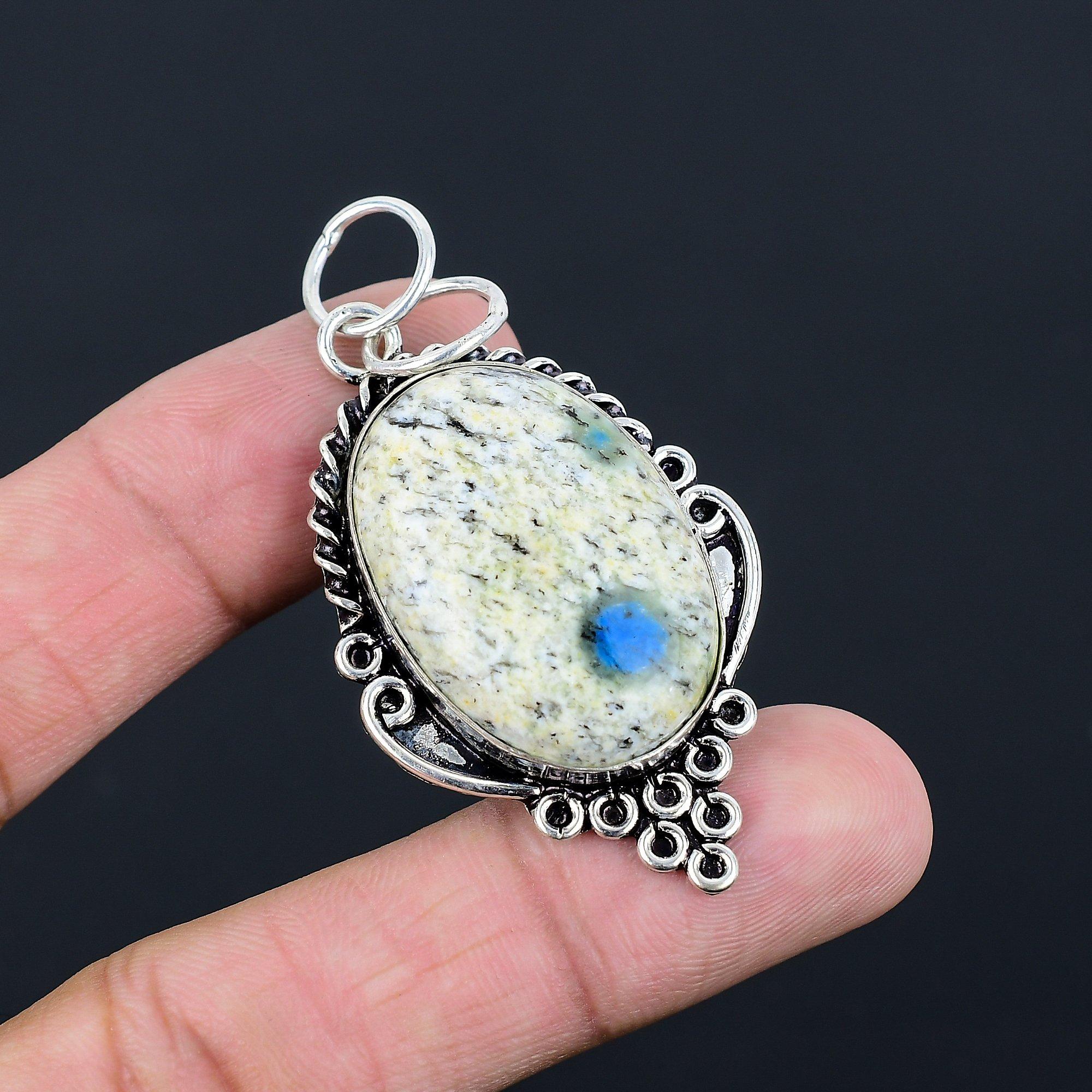 Daughters Day Deal 925 Sterling Silver K2 Jasper Stone Birthday Pendant Jewelry