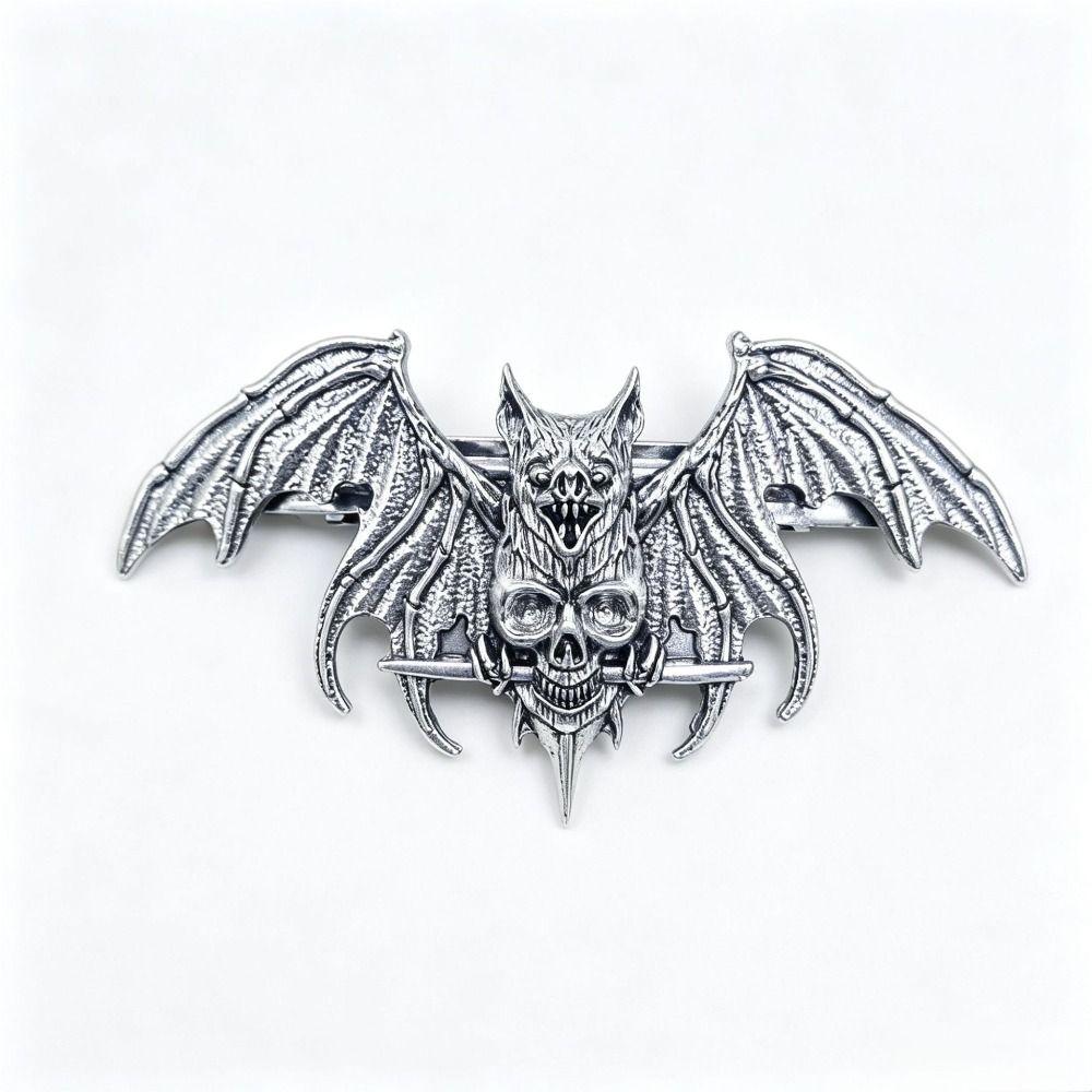 With Strong Grip Gothic Carved Bat Hair Barrette Halloween Cosplay Hair Clip Themed Parties