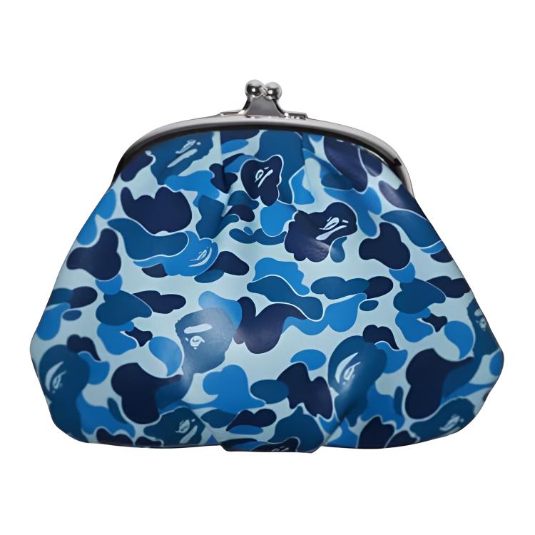 A Bathing Ape Camo Print Synthetic Leather Clutch Men clutch Blue 1J80-182-012-BLUE Blue