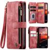 CaseMe Retro Phone Cover for iPhone 16 Pro Max Case With Stand Durable Zipper Wallet Pouch for iPhone 15 Pro Max 14 13 12 Case
