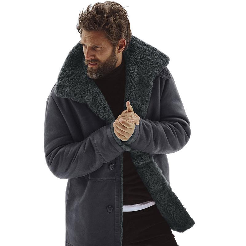 Hot Top Winter Jacket Warm Furry Coat Men's Overcoat