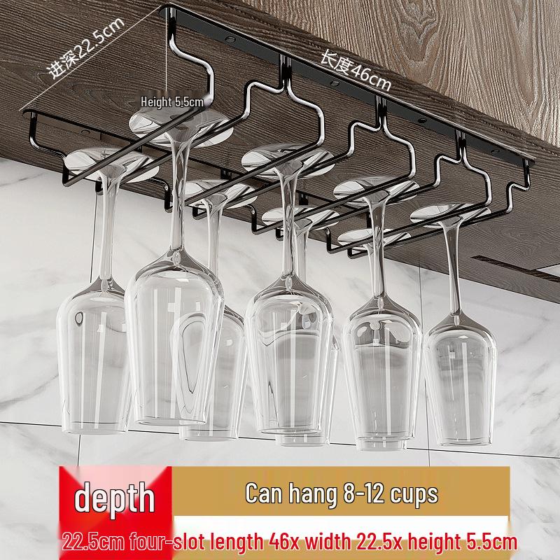 Stainless Steel Hanging Wine Glass Rack for Upside-Down Storage