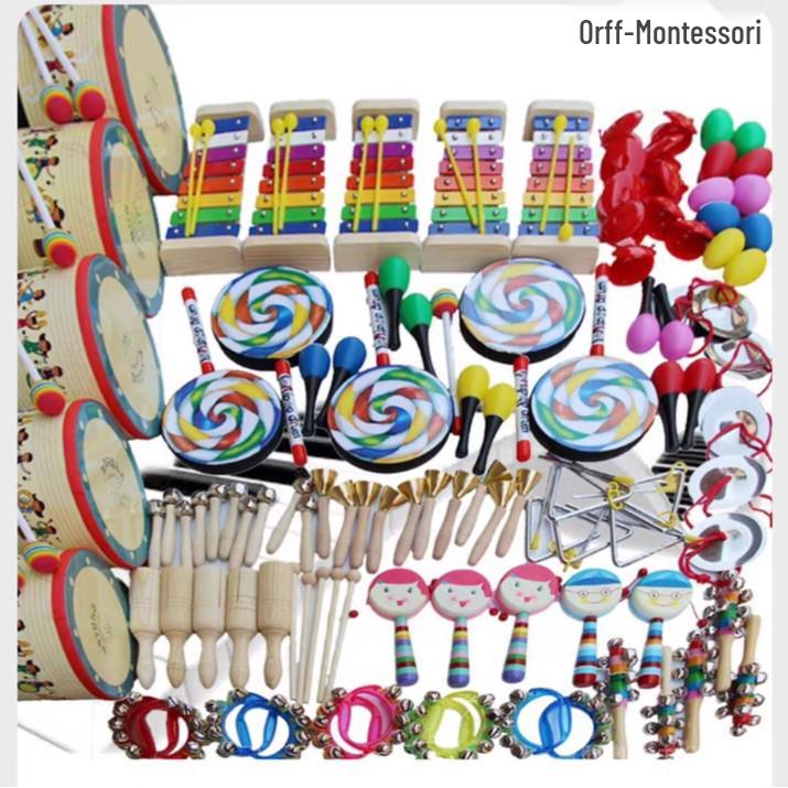 Children s Orff Percussion Set: Tambourine & Shakers