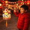 PVC Cartoon Carousel Lantern Handmade Luminous Lanterns Year of the Horse Lantern  New Year