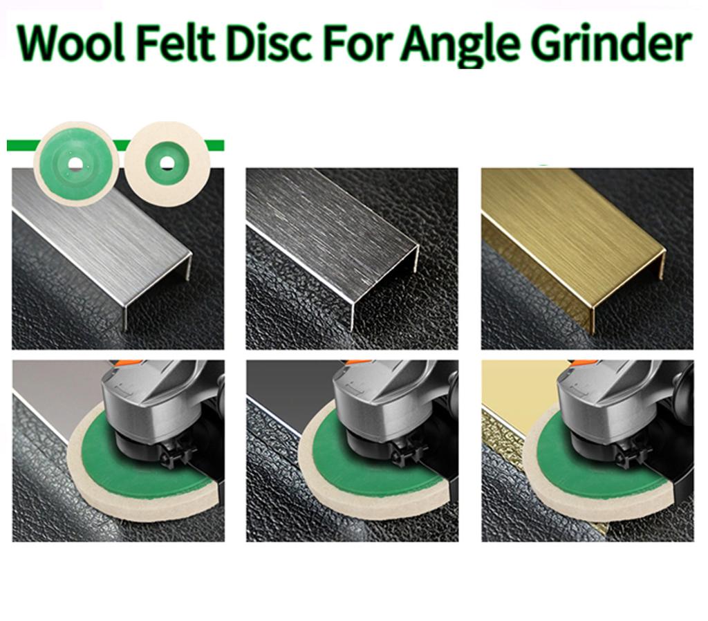 1-20pcs Polishing Wool Wheel Grinding Disc 4" Industrial Wool Felt Wheel Metal Rust Removal Grinding Disc for Angle Grinder