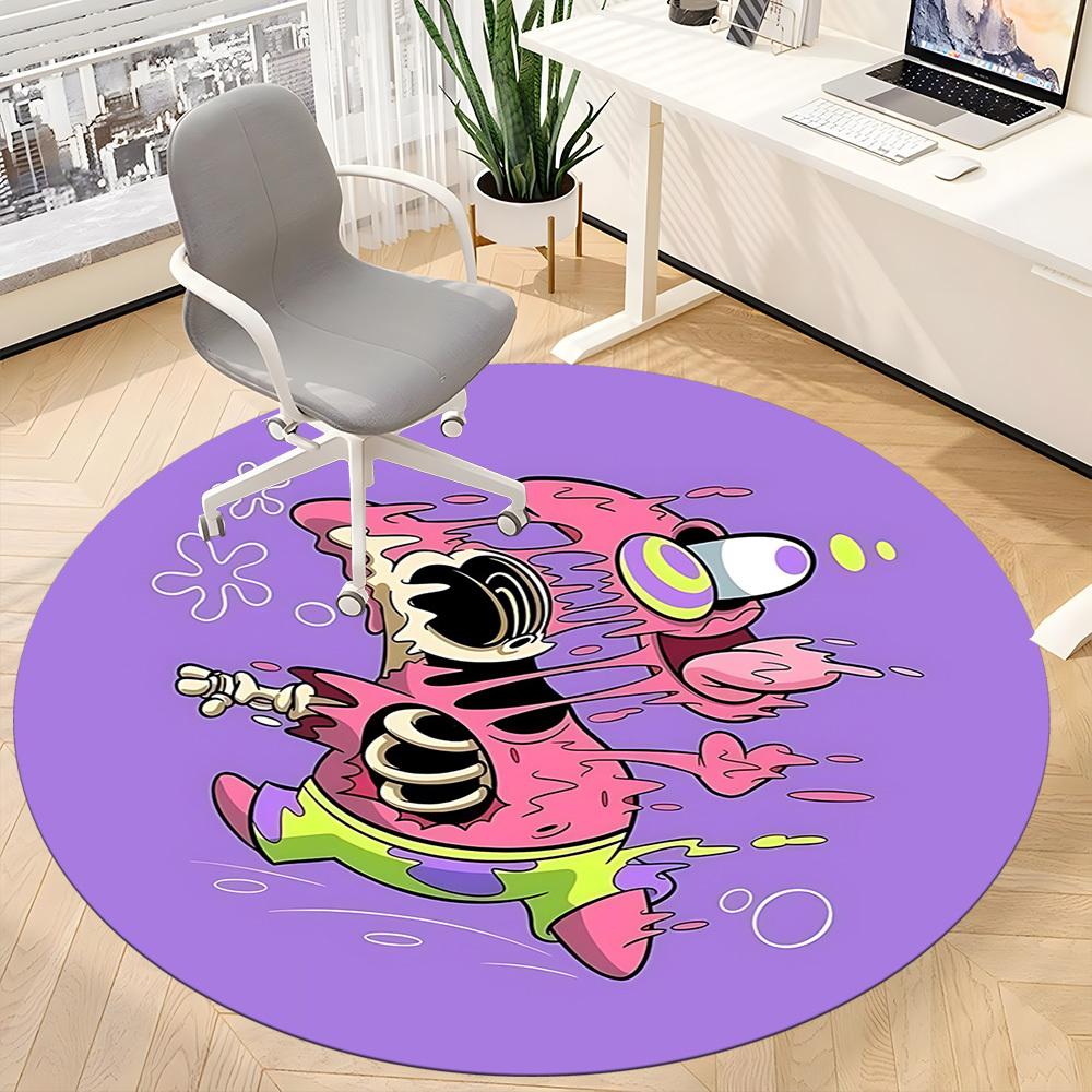1pcPatrick Star Office Round Area Rug, Indoor Mat Suitable For Office, Bedroom Living Room Home Decor, Room Deco,  Offic a0928117