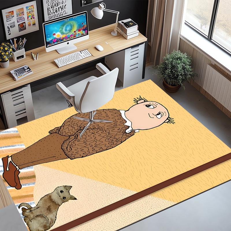 Alfons Aberg Pattern Rug, Indoor/Outdoor Mat, for Picnic, Gameroom, Bedroom, Office, Living Room, Home Decor Carpet, Birthday Gift