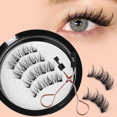 Eyeliner Needed Magnetic Eyelashes No Glue False Eyelashes Magnetic Lashes  for Eyelash Extension