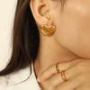 Europe and America Cross Border Exaggerated Design Minority All-Match Big Love Heart Stud Earrings Shape Chic