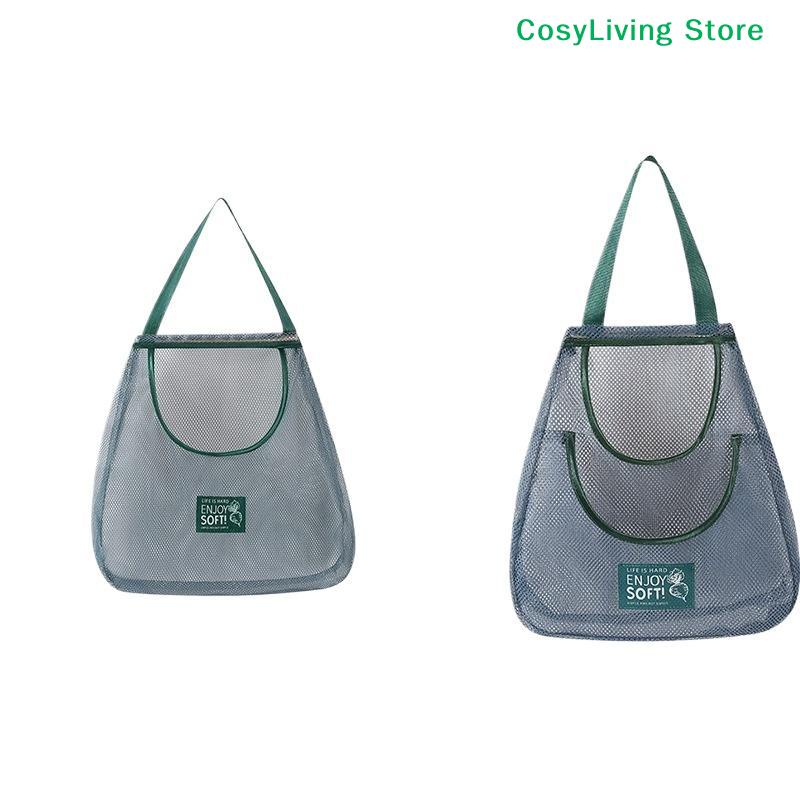 1PC Multi-purpose Breathable Mesh Hanging Bags Portable Hanging Kitchen Fruit And Vegetable Storage Bag