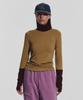 Minasu Track Warmer Color Turtleneck T Shirt_Mustard