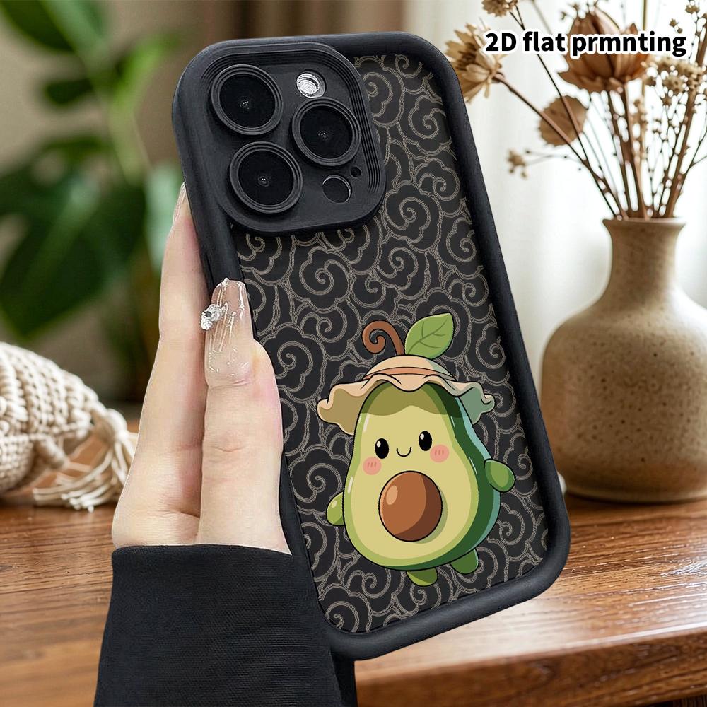 Phone case: 2D flat design suitable for iPhone 18 17 16 15 14 13 Pro tiered protective case, comes with a sun hat, Christmas and Halloween gift