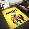 Nirvana Band Cartoon Design Rug Non-slip Rug Suitable for Living Room and Bedroom Sofas