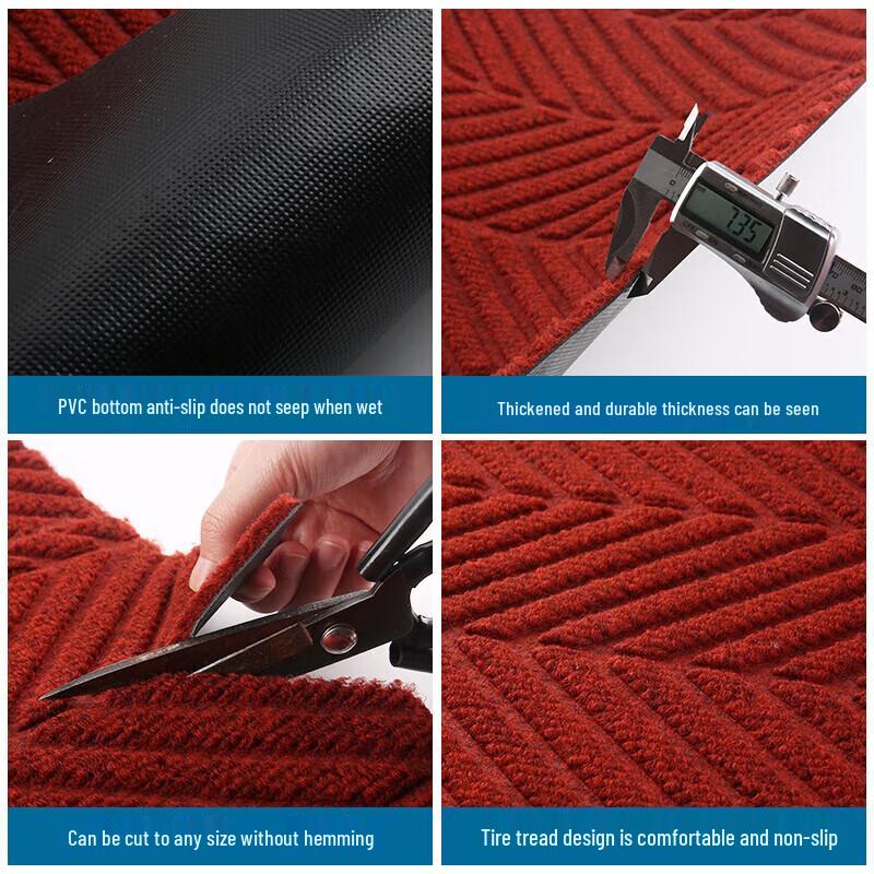 Zhanshi Red Tire Pattern Non-Slip Entrance Mat