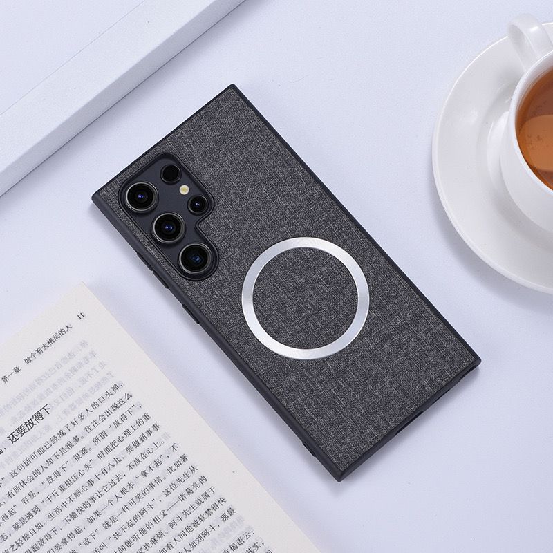 New Fabric Case for Samsung Galaxy S24 S23 S22 S21 Ultra  S24 Plus For Magsafe Magnetic Charging Silicone Protection Cover Coque