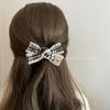 Fall/Winter Luxury Fabric Bow Bear Hair Clip: Chic, Versatile, High-End Women's Accessory