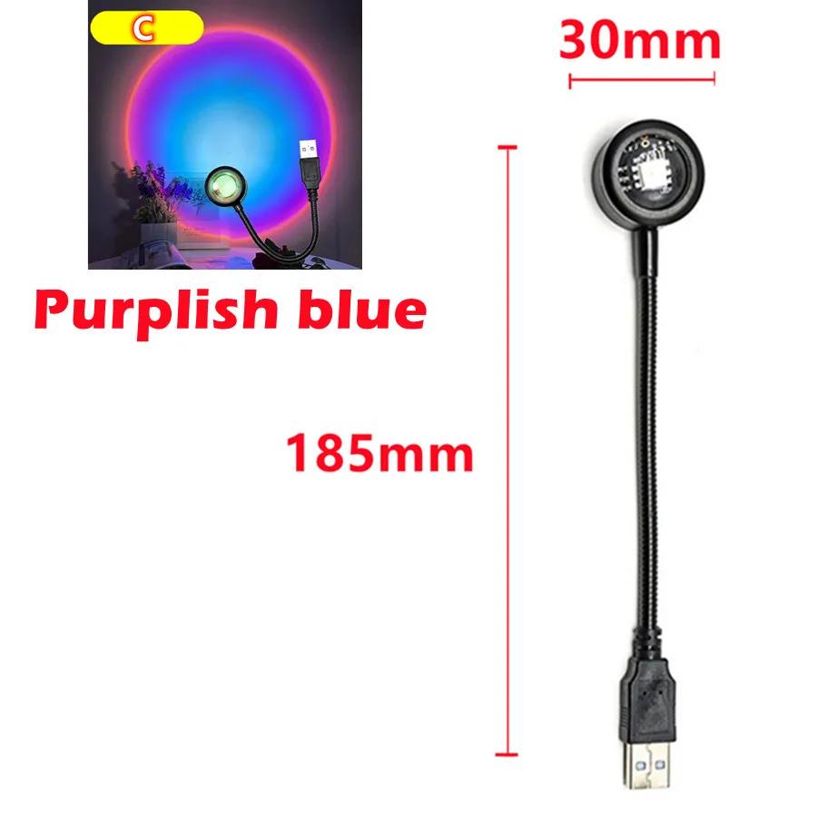 USB Sunset Lamp LED Rainbow Neon Night Light Projector Photography Wall Atmosphere Lighting for Bedroom Room Neon Lights Gift