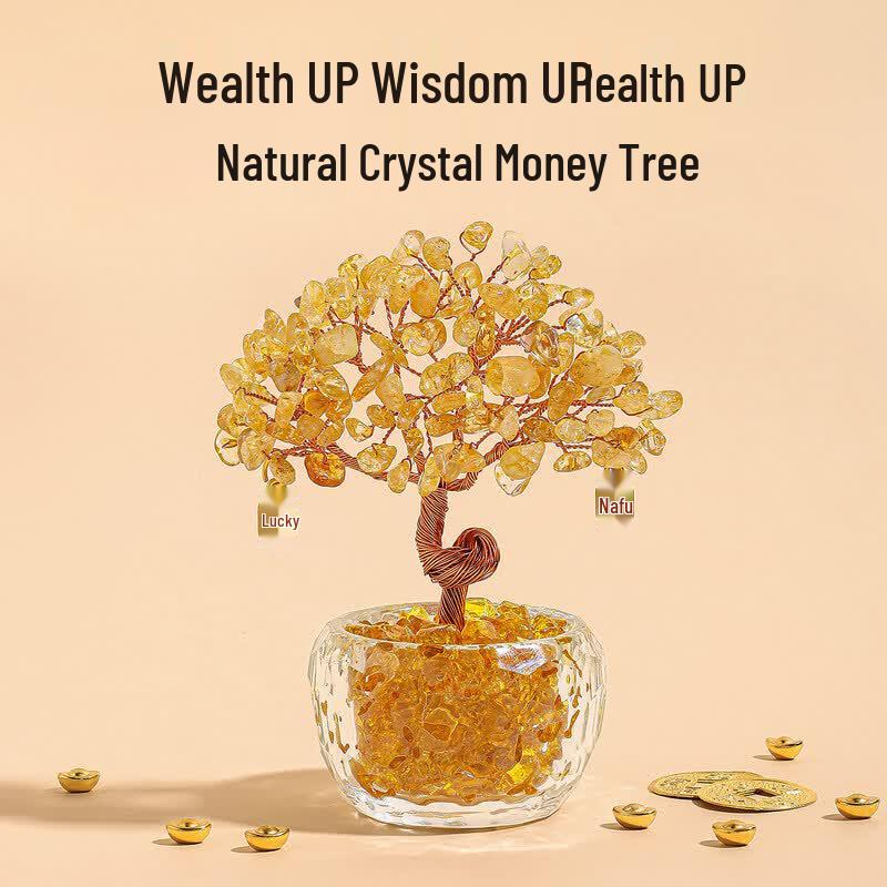 Yellow Crystal Money Tree Decoration