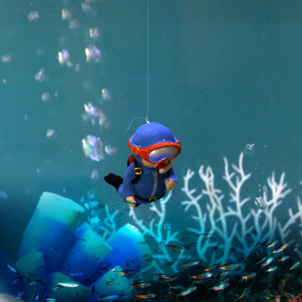 Resin Aquarium Mini Floating Diver Fine Craftsmanship Exquisite Details Fish Tank Layout Prop Underwater World Ornaments