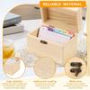 A7 Index Card Wooden Organizer Storage with 150 Index Card File Organizer Notecards Dividers Case for Notes Flashcard Envelope