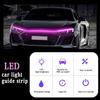 1 PC Car Hood LED Strip Lights, 59In Long 12V Led Vibe Light, Waterproof Safe Light Guide Strip with Tape, Universal for Car Truck SUV Interior &