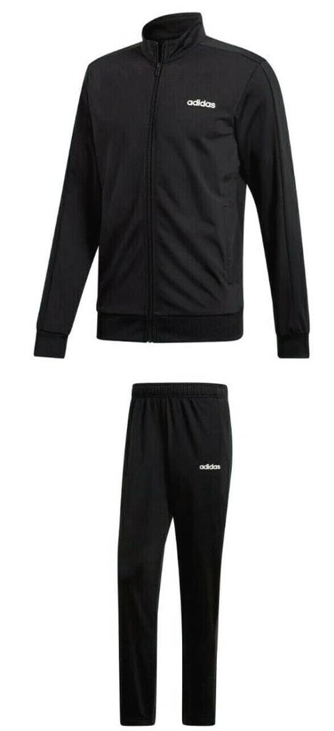 Adidas MTS Basic Tracksuit Size FRW21 Set, M, Black/Black (DV2470)