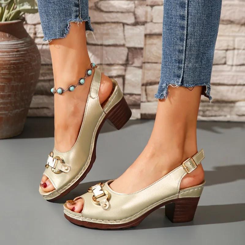 Fashion Chunky Platform Wedges Slipper  Sandals Summer 2025 Shoes for Women Open Toe Shoes Sandals Women Platform Shoes
