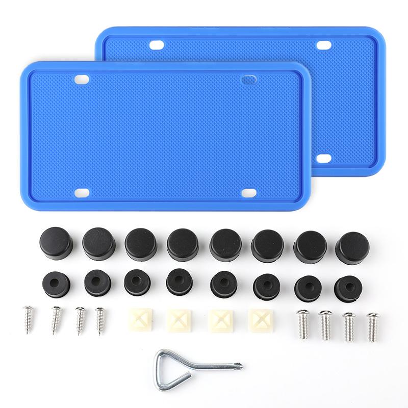 2 Τεμάχια Αντισκουριακό Σιλικονούχο Πλαίσιο Πινακίδας Κυκλοφορίας Gm Αμερικανικά Αυτοκίνητα Μαύρο Πλαίσιο Πινακίδας Κυκλοφορίας Βάση Χωρίς να Βλάπτει το Χρώμα