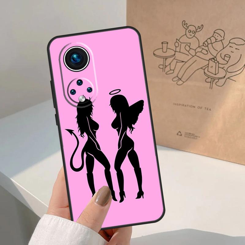 Angel Devil Girl For Honor Magic 8 5 6 7 Pro Case For Honor 400 200 Lite 50 70 90 X8c X8b X9a X9b X9c X9d Win