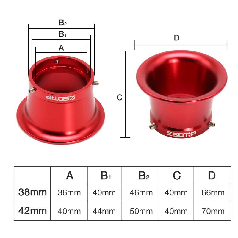 ZSDTRP Dellorto PHBL PHBH Carburetor Air Filters Trumpet Wind Cup Horn Cup 38mm/42mm
