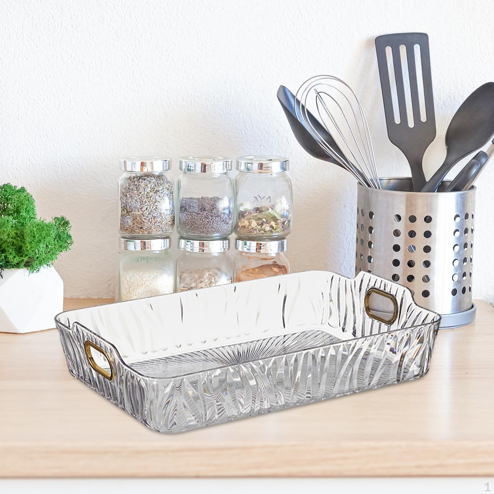 Elegant Rectangular Tray for Bathroom And Kitchen Organization S