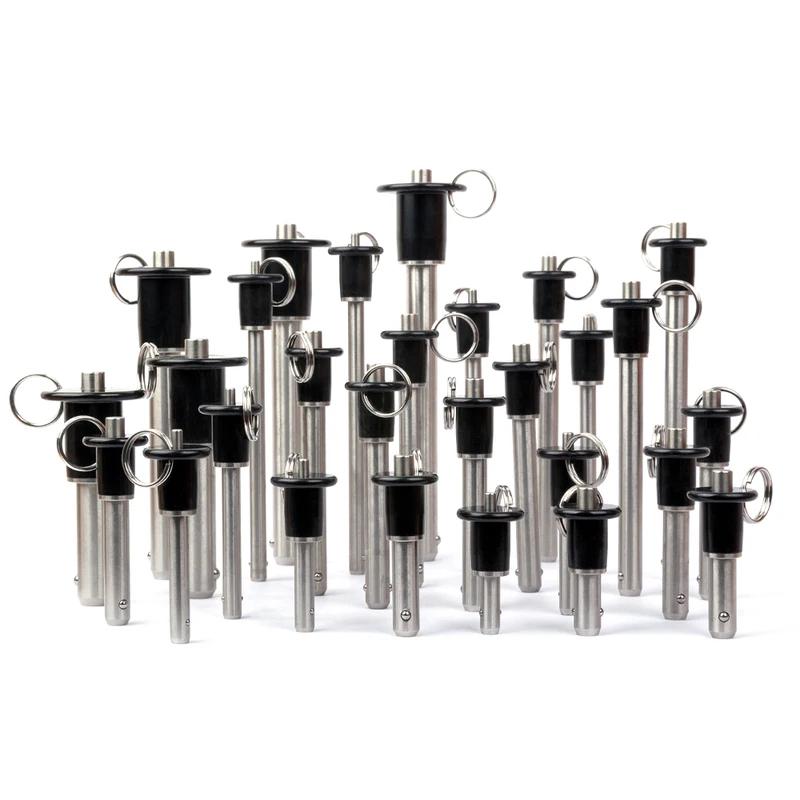 3/16" 1/4" 5/16" 3/8" 7/16" 1/2" 9/16" 5/8" 3/4" 7/8" 1" Dia Inch Size Quick Release Ball Lock Pin Stainless Steel Dowel Pin