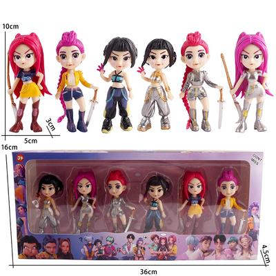 NEW  6pcs/Set Kpop Demon Hunters Action Figure Toy Derpys Tiger Rumi Mira Zoey Sussy Figurine Doll Fans Gift  Christmas Gift
